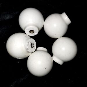White vintage drawer pulls